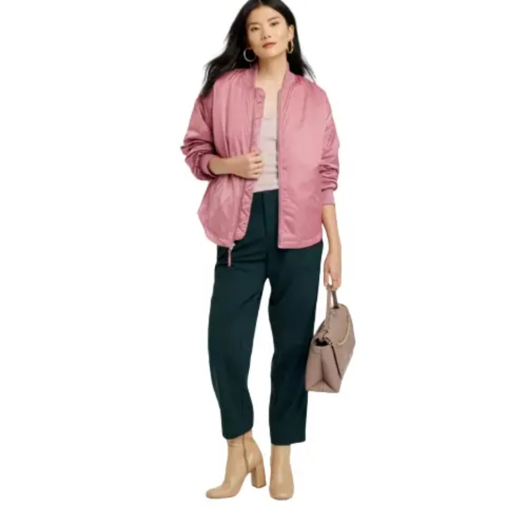 Women's Bomber jacket by A New Day Size M Rose Pink color NWT - Picture 3 of 9
